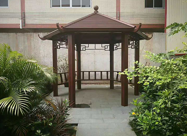钛铝合金四角凉亭