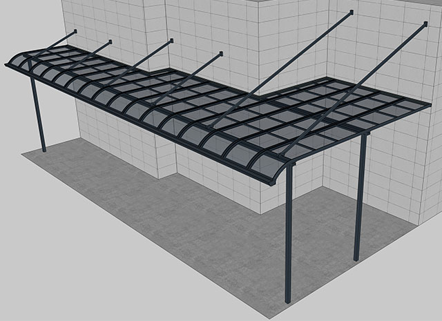 玻璃雨棚